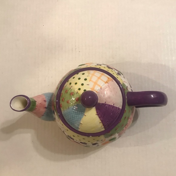 Vintage Cottontale Collection Quilt Teapot, 4 Quilt Plates And 2 Quilt C… - Picture 9 of 16